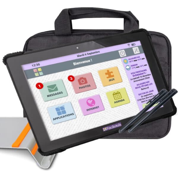 Pack Facilotab L Onyx - WIFI/4G - 32 Go - Tablette simplifiée pour seniors – Image 2