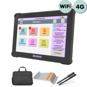 Pack Facilotab L Onyx - WIFI/4G - 32 Go - Tablette simplifiée pour seniors