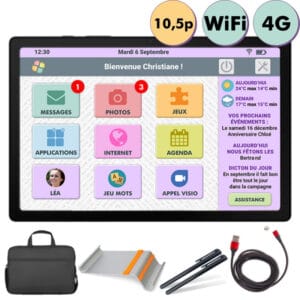 Pack Facilotab L Galaxy - WIFI/4G - 32 Go - Tablette simplifiée pour seniors