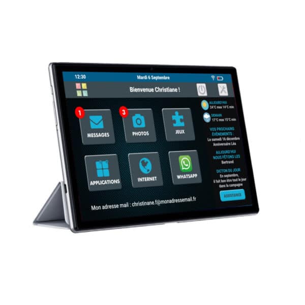 Pack Facilotab L Rubis - WIFI/4G - 64 Go - Tablette simplifiée pour seniors – Image 4