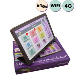 Facilotab L Rubis - WIFI/4G - 64 Go - Tablette simplifiée pour seniors